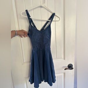 Free People Movement Good Karma Active Dress navy blue